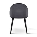 Artiss Dining Chairs Set of 2 Velvet Solid Curved Dark Grey-5