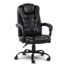 Artiss Massage Office Chair Executive Computer Gaming Chairs Black PU Leather-2