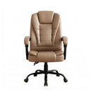 Artiss Massage Office Chair Executive Computer Gaming Chairs Brown PU Leather Espresso-3