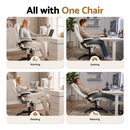 Artiss 8 Point Massage Office Chair Heated Seat Recliner PU White-6