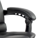 Artiss 8 Point Massage Office Chair PU Leather Footrest Black-9