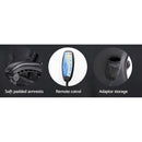 Artiss 8 Point Massage Office Chair PU Leather Footrest Black-6