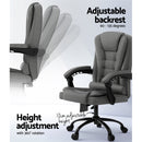 Artiss 2 Point Massage Office Chair Fabric Black-5