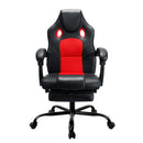 Artiss 2 Point Massage Gaming Office Chair PU Leather Red-3