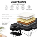 Zenses Massage Table 70cm 2 Fold Aluminium Massage Bed Portable Beauty Therapy Black-9