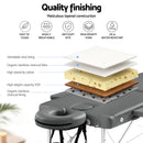 Zenses Massage Table 55cm 2 Fold Aluminium Massage Bed Portable Beauty Therapy Grey-9