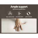 Artiss Wooden Office Chair Leather Seat White-7