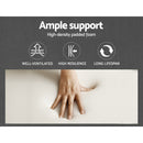 Artiss Wooden Office Chair Fabric Seat Black-6