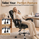 Artiss Executive Office Chair Leather Recliner Black-4