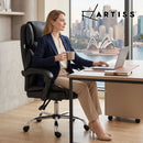 Artiss Executive Office Chair Leather Recliner Black-8