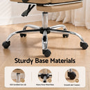 Artiss Executive Office Chair Leather Footrest Espresso-7