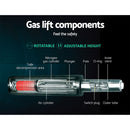 Artiss Mesh Office Chair Mid Back Black-6