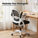 Artiss Mesh Office Chair Mid Back Black-7