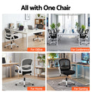 Artiss Mesh Office Chair Mid Back Black-9