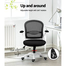 Artiss Mesh Office Chair Mid Back Black-4
