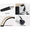 Artiss Executive Office Chair Leather Tilt Beige-7