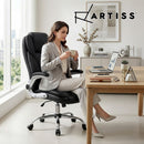 Artiss Executive Office Chair Leather Tilt Black-9