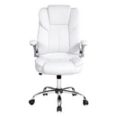 Artiss Executive Office Chair Leather Tilt White-3