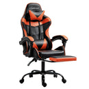 Artiss Gaming Office Chair Executive Computer Leather Chairs Footrest Orange-1