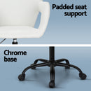 Artiss Office Chair Mid Back White-6