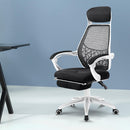 Artiss Mesh Office Chair Recliner Black White-7