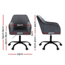 Artiss Office Chair Velvet Seat Dark Grey-2