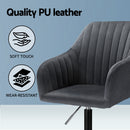 Artiss Office Chair Velvet Seat Dark Grey-5