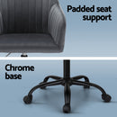 Artiss Office Chair Velvet Seat Dark Grey-6