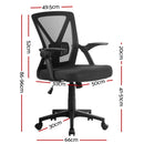 Artiss Mesh Office Chair Mid Back Black-2