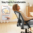 Artiss Mesh Office Chair Mid Back Grey-6
