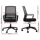 Artiss Mesh Office Chair Mid Back Black-2