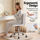 Artiss Office Chair Conference Chairs PU Leather Low Back White-6