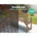 Gardeon 5FT Outdoor Garden Bench Wooden 3 Seat Chair Patio Furniture Natural-7