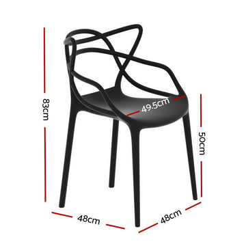 Gardeon 4PC Outdoor Dining Chairs PP Portable Stackable Chair Patio Furniture - 0