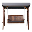 Gardeon Wooden Swing Chair Garden Bench Canopy 3 Seater Outdoor Furniture-7