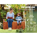 Gardeon Outdoor Storage Bench Box 129cm Wooden Garden Toy Chest Sheds Patio Furniture XL Natural-5