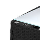 Gardeon 4 Seater Outdoor Sofa Set Wicker Setting Table Chair Furniture Black-7