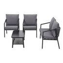 Gardeon 4 Seater Outdoor Sofa Set 4PCS Table Chair Setting Patio Furniture-3