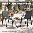 Gardeon Outdoor Side Table Steel Frame for Patio Balcony Garden Black-7