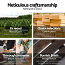 Gardeon Outdoor Garden Bench Wooden 2 Seater Wagon Chair Patio Furniture Brown-6