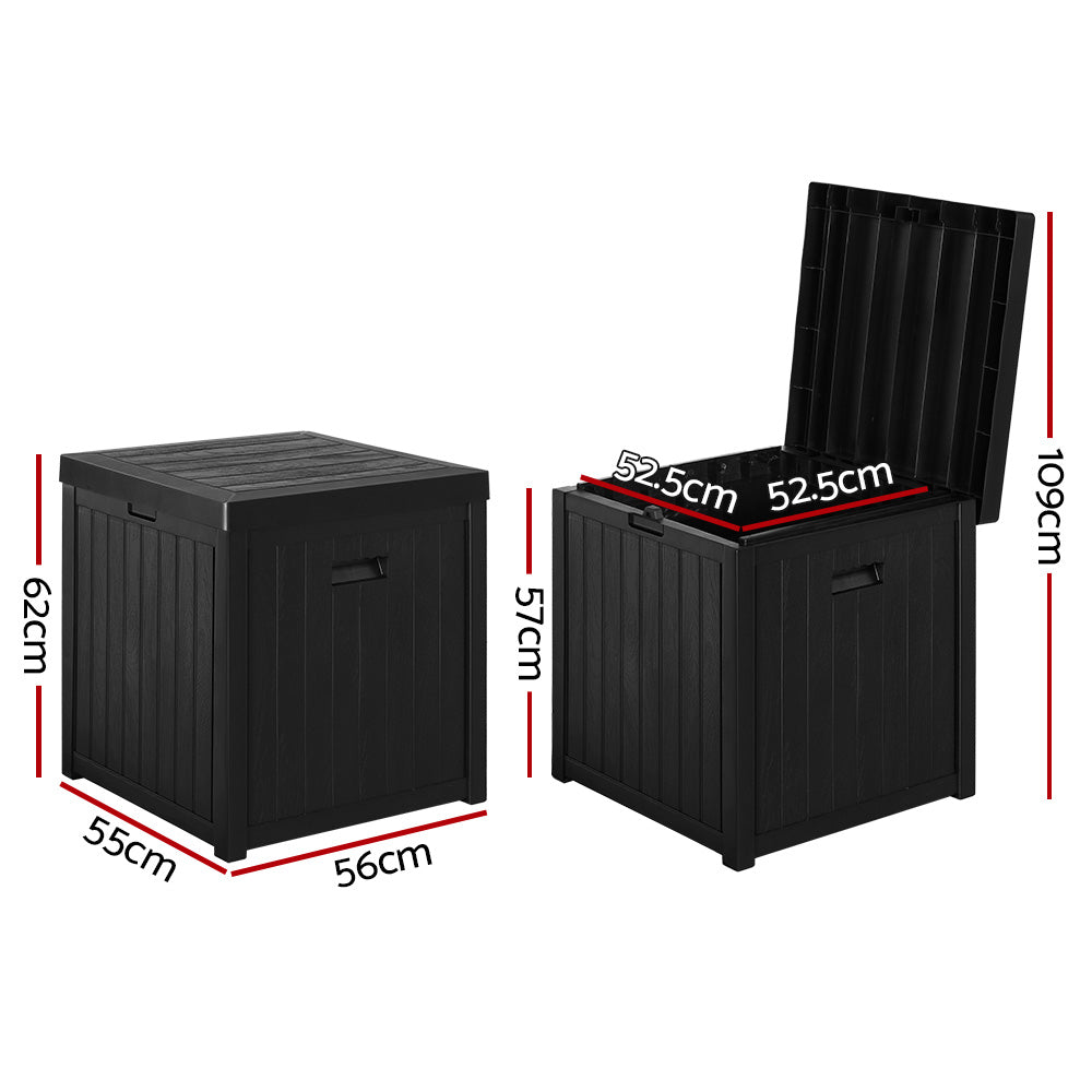 Gardeon Outdoor Storage Box 195L Bench Seat Garden Deck Toy Tool Sheds - 0
