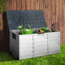 Gardeon Outdoor Storage Box 290L Lockable Organiser Garden Deck Shed Tool Grey-8