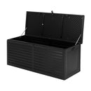Gardeon Outdoor Storage Box 390L Container Lockable Garden Bench Shed Tools Toy All Black-1