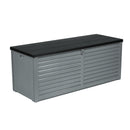 Gardeon Outdoor Storage Box 390L Container Lockable Garden Bench Tools Toy Shed Black-5