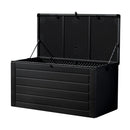 Gardeon Outdoor Storage Box 680L Container Lockable Garden Bench Shed Tool All Black-7