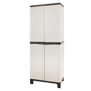 Gardeon Outdoor Storage Cabinet Box 173cm Lockable Cupboard Sheds Adjustable Rattan Beige-3