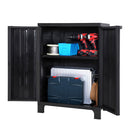 Gardeon Outdoor Storage Cabinet Box 92cm Lockable Cupboard Sheds Garage Adjustable Black-3