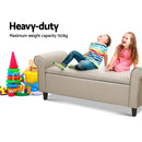 Artiss Storage Ottoman Blanket Box 125cm Arm Linen Taupe-3