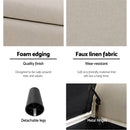 Artiss Storage Ottoman Blanket Box 125cm Arm Linen Taupe-5