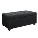 Artiss Storage Ottoman Blanket Box 97cm Linen Charcoal-1